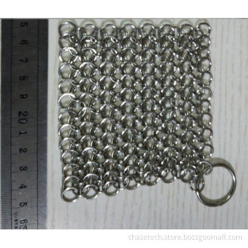 Cast iron cleaner, chainmail cast iron pan scrubber ,chainmail scrubber